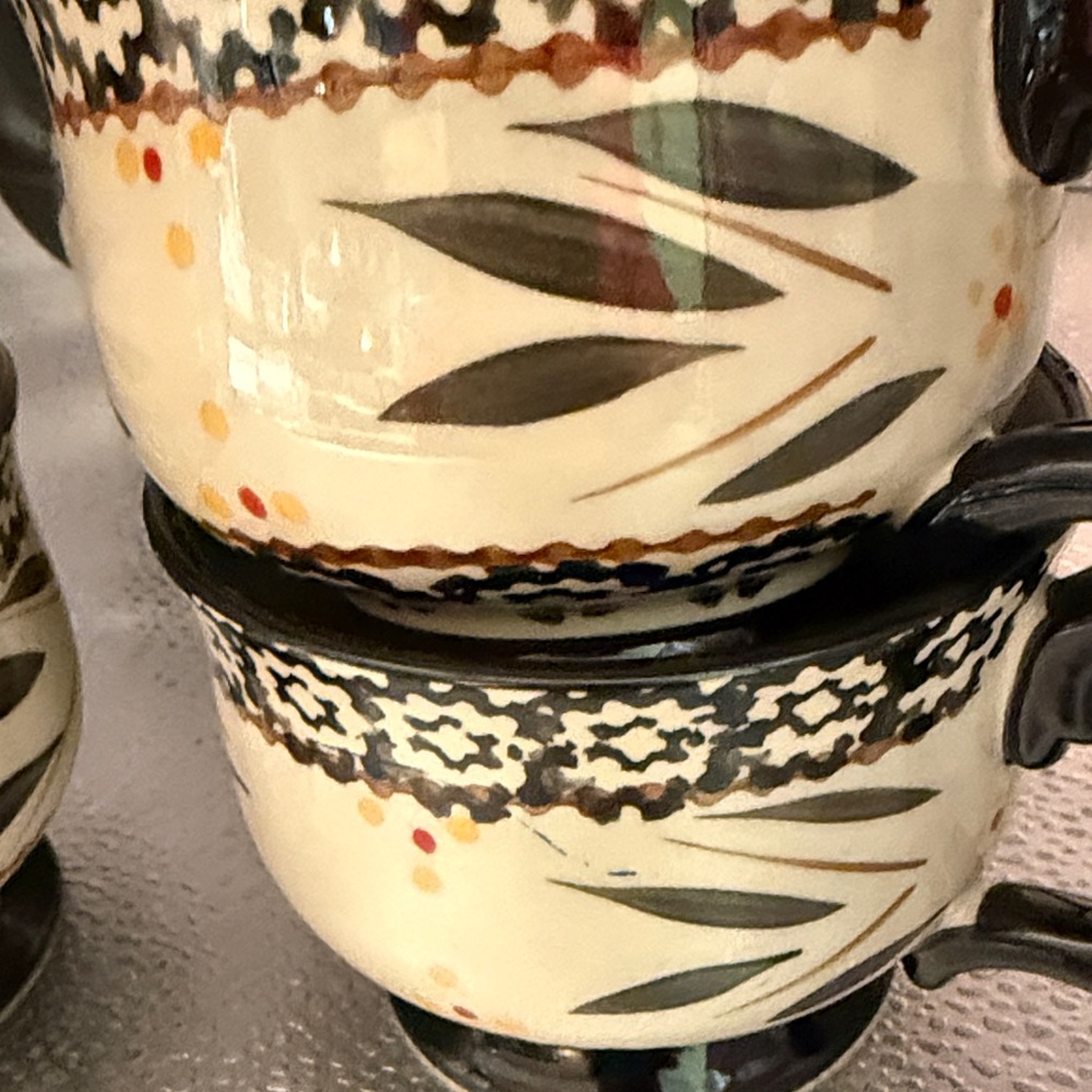 Vintage Temptations Hand Painted Tea Pot and Cups - Picture 11 of 16
